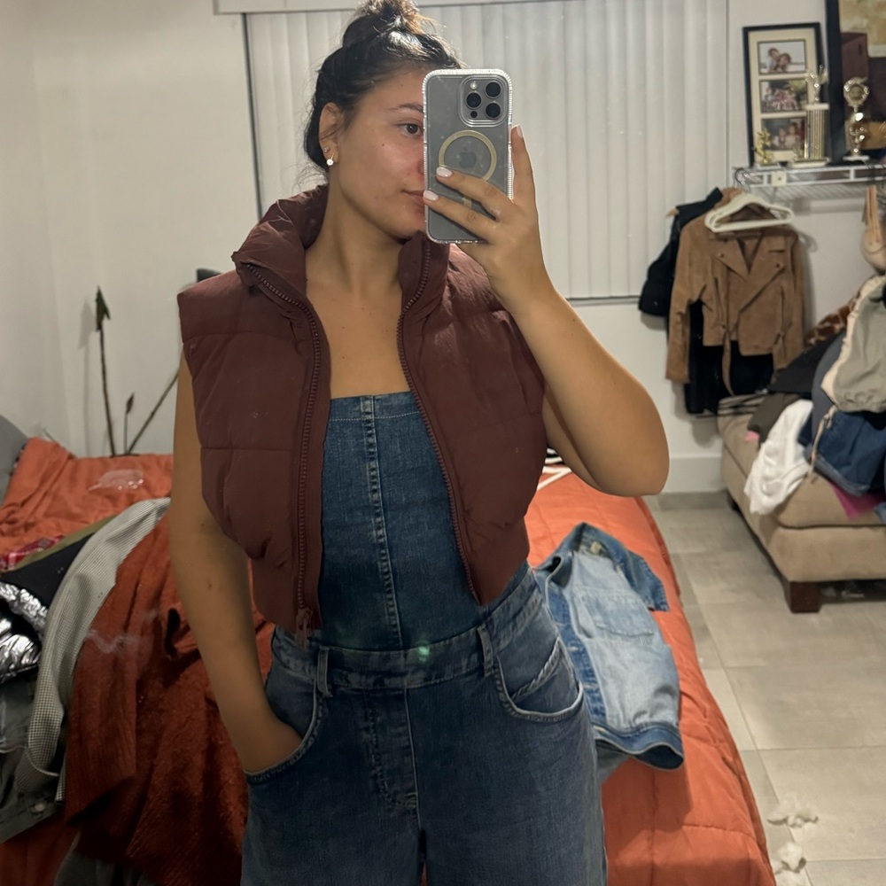 Zara Puff Cropped Vest